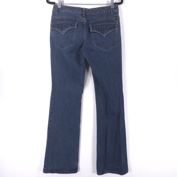 Harley Davidson Semi Flare Straight Mid Rise Jeans Size 8 Long - Picture 2 of 14